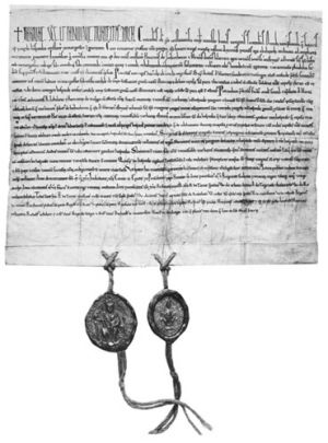 Gründungsurkunde von 1225. Copyright: Archiv der Stadt Konstanz
